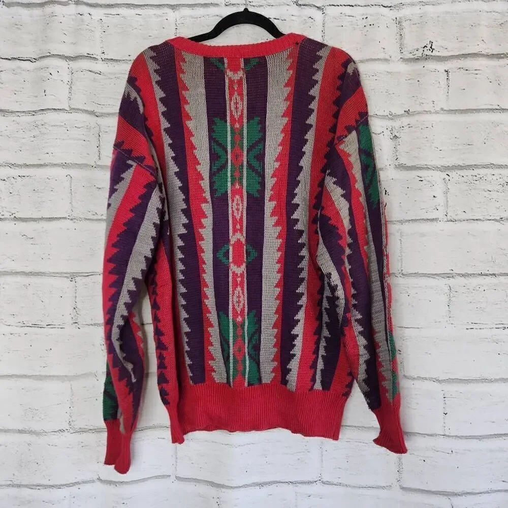 Pendleton Multicolor High Grade Western Wear Crew Neck Pullover Sweater Medium